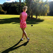 Load image into Gallery viewer, Women&#39;s Sleeveless Golf Top - A Leopard&#39;s Spots are Always Pink