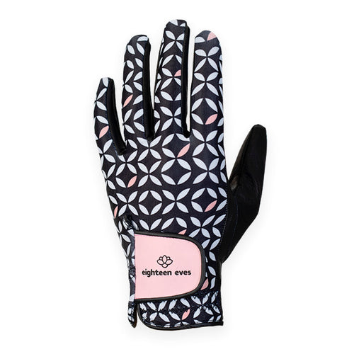 Women's Leather Golf Glove - Moroccan Oasis Black