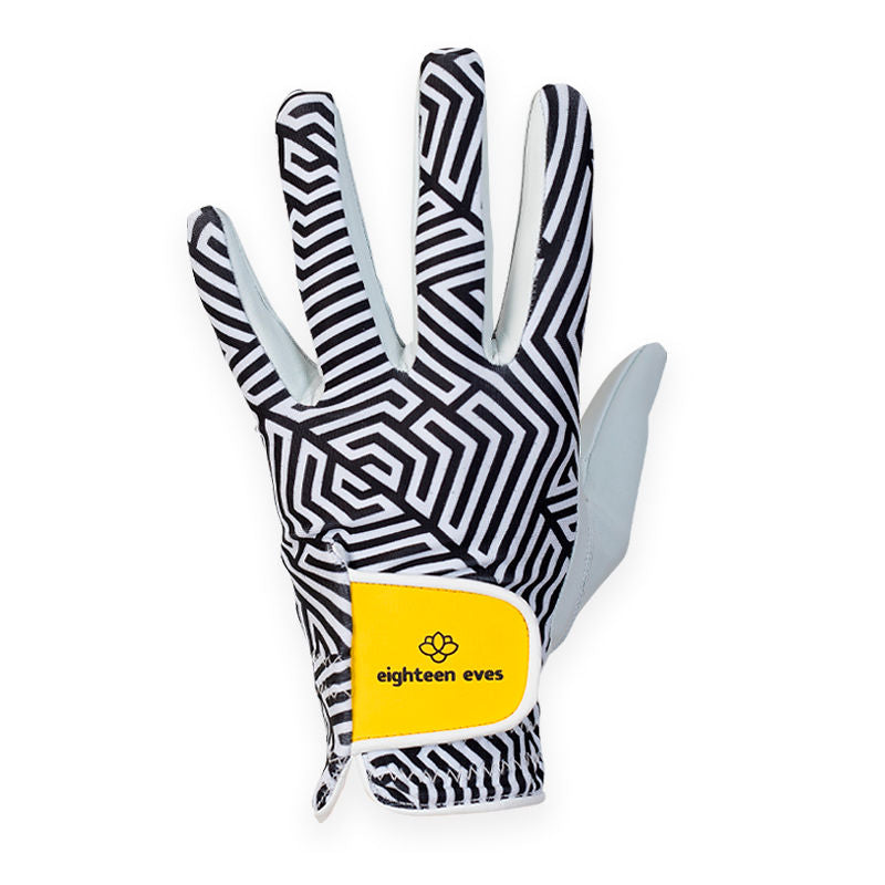 Women's Leather Golf Glove - (Ah)mazeing White