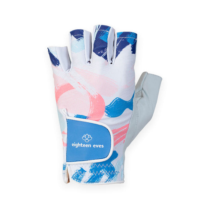 Women's Fingerless Leather Golf Glove - A Stroke of Good Golf White